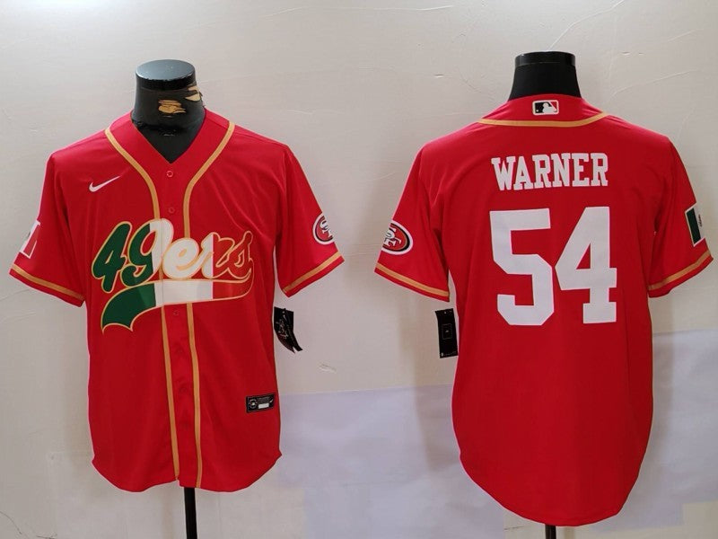 Men's San Francisco 49ers Fred Warner Scarlet Game Jersey