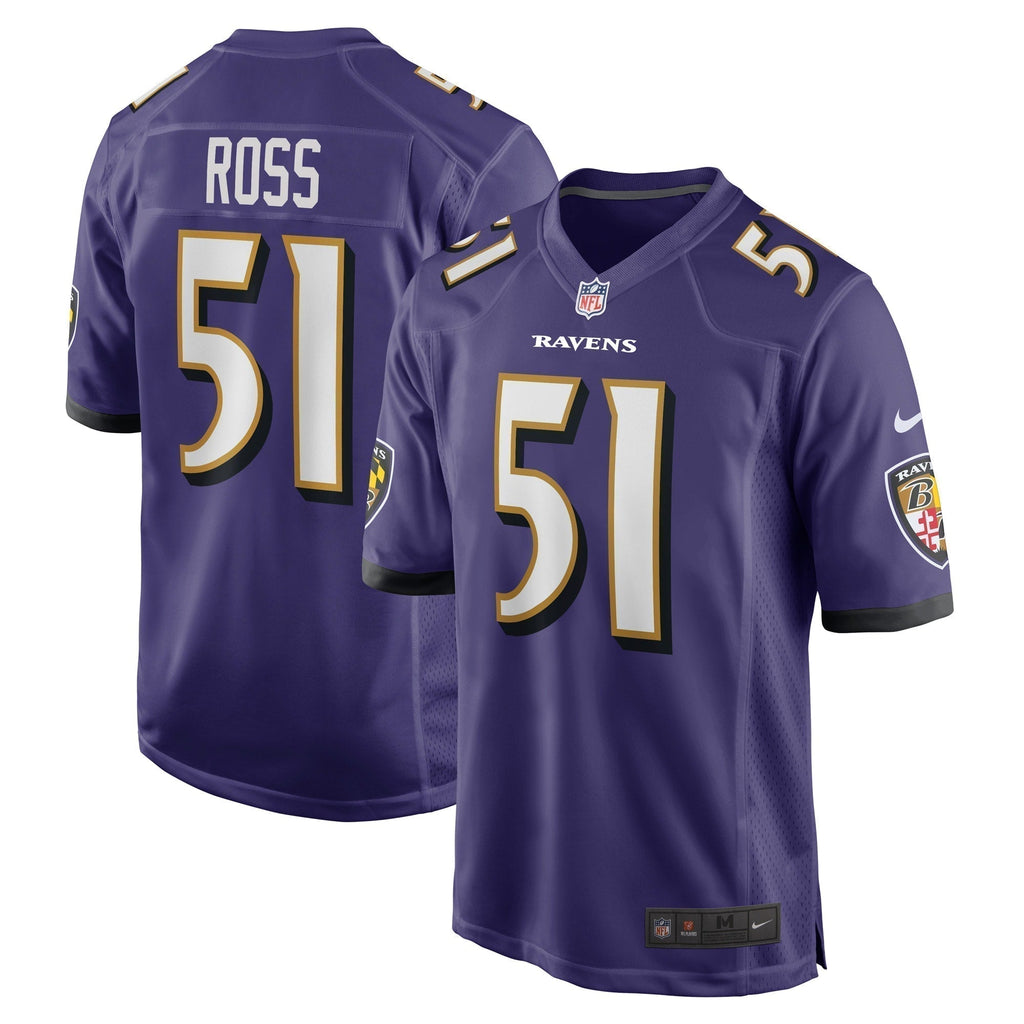 Josh Ross Baltimore Ravens  Game   Jersey - Purple