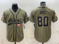 Men's San Francisco 49ers Jerry Rice Olive 2022 Salute To Service Retired Player Limited Jersey Joint Edition