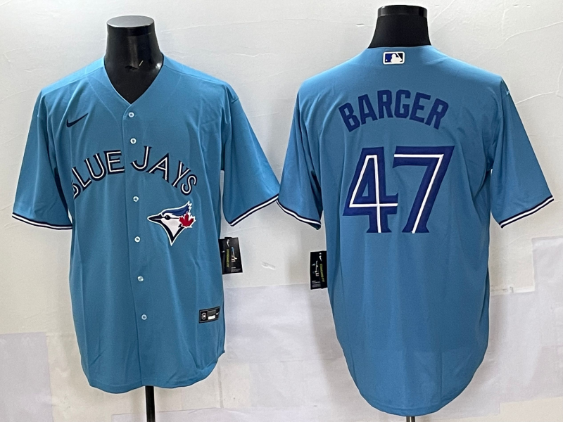 Men's Toronto Blue Jays Addison Barger #47 Powder Blue Replica Player Jersey