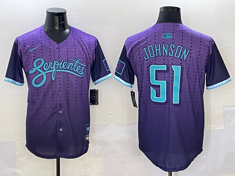 Men's Arizona Diamondbacks Randy Johnson Purple 2025 City Connect Limited Player Jersey