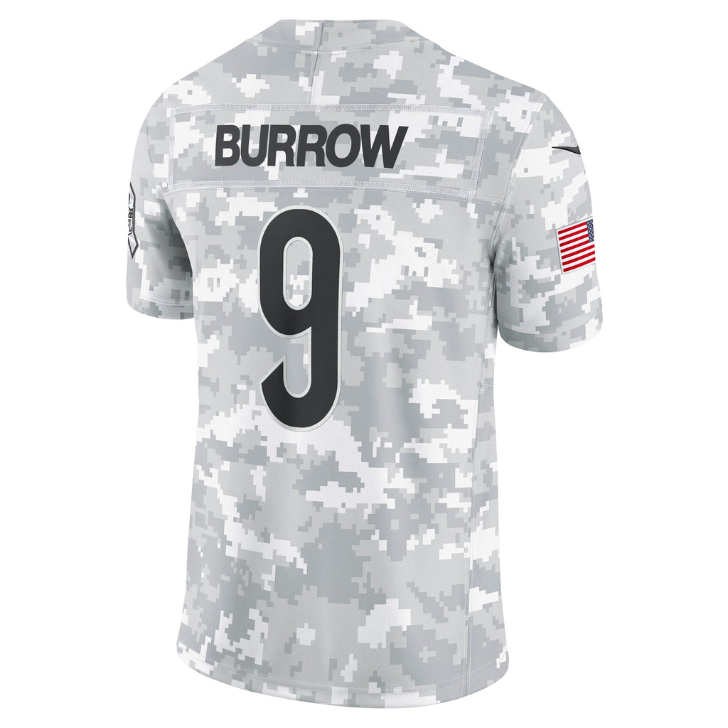 Joe Burrow Cincinnati Bengals  2024 Salute to Service Limited Jersey - Arctic Camo