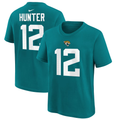 Jacksonville Jaguars Travis Hunter  Teal 2025  Draft First Round Pick Name & Number T-Shirt