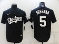 Men's Los Angeles Dodgers Freddie Freeman Black Replica Baseball Jersey