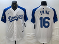 Men's Los Angeles Dodgers Will Smith #16 White Limited Jersey1