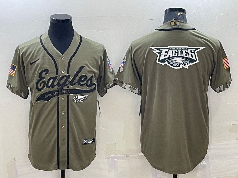 Men's Philadelphia Eagles Olive 2022 Salute To Service Limited Jersey1