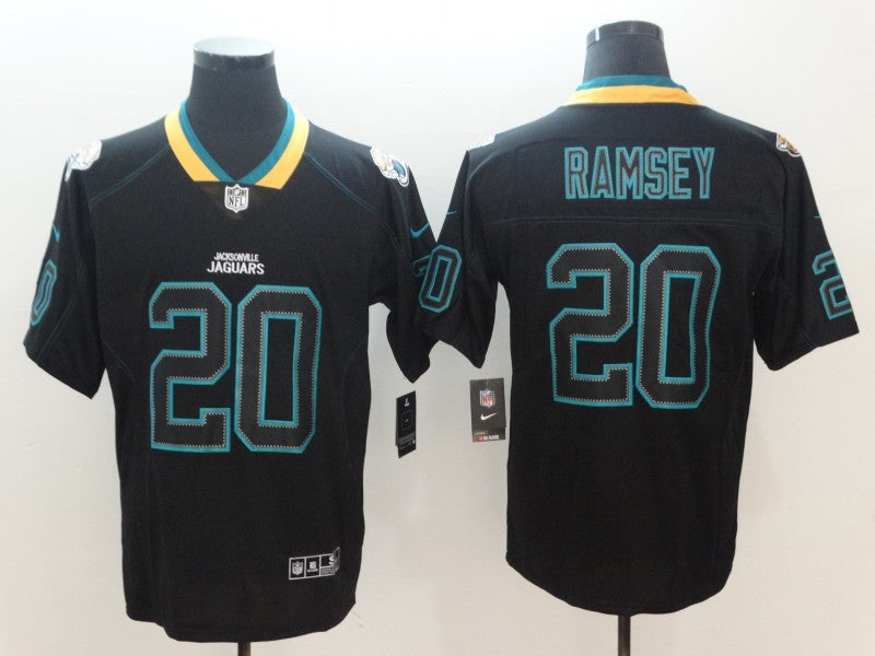 Men's Jacksonville Jaguars #20 Jalen Ramsey Black Game Player Jersey1