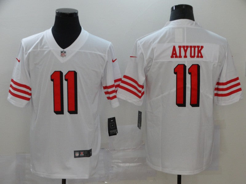 Men's San Francisco 49ers Brandon Aiyuk White Game Player Jersey