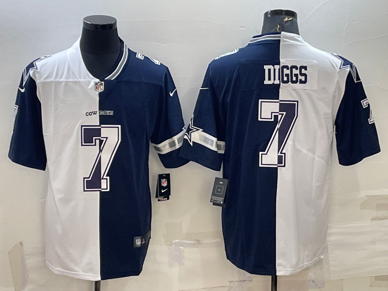 Men's Dallas Cowboys Trevon Diggs White/Navy Player Jersey