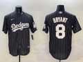 Men's Los Angeles Dodgers Kobe Bryant #8 Black Alternate Limited Player Jersey1