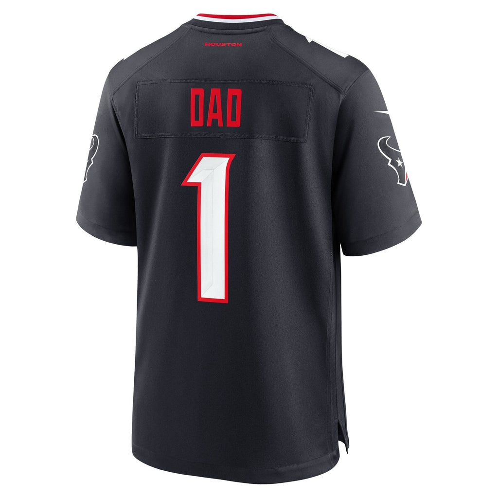 Houston Texans  #1 Dad Game Jersey - Navy