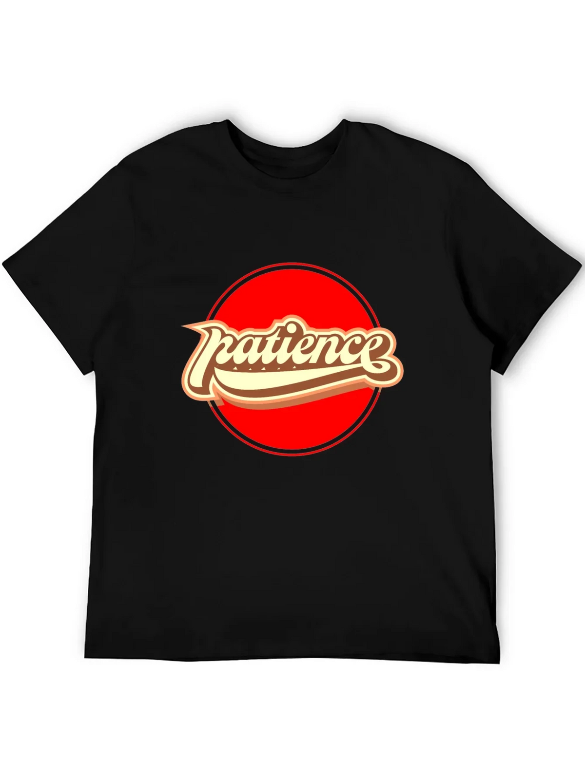Patience Retro Graphic T-Shirt - Comfort Black Tee