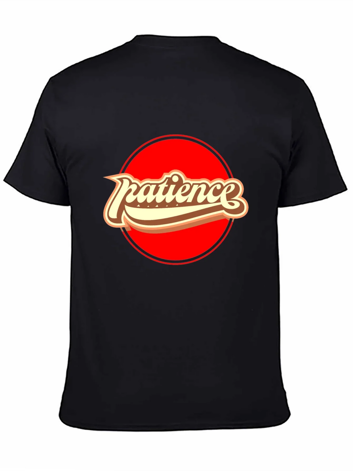 Patience Retro Graphic T-Shirt - Comfort Black Tee