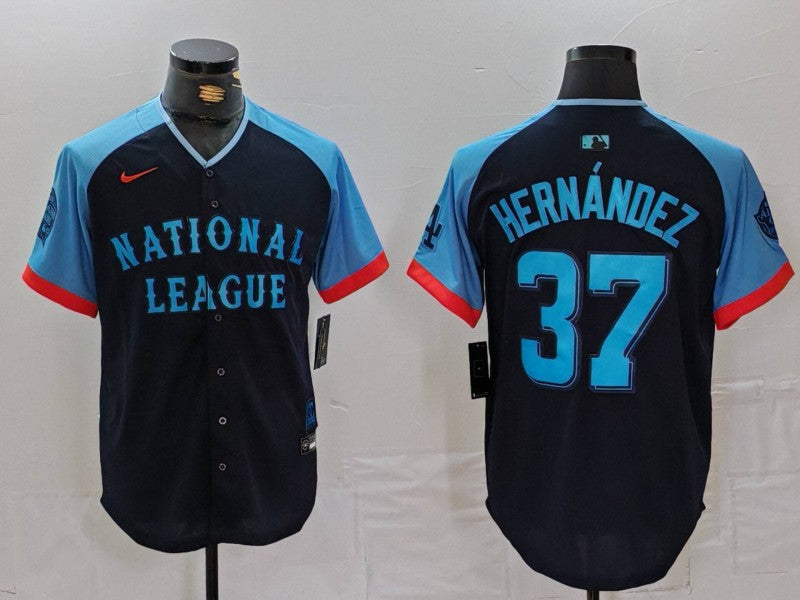 Men's National League Teoscar Hernandez Navy 2024  All-Star Game Limited Player Jersey