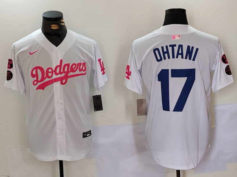 Men's Los Angeles Dodgers Shohei Ohtani White Limited Game Player Jersey