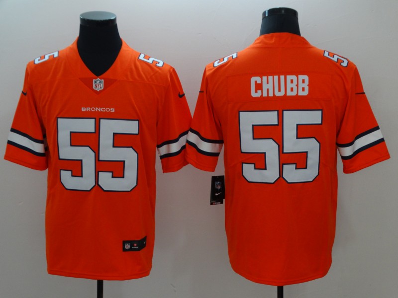 Men's Denver Broncos Bradley Chubb #55 Orange Game Player Jersey1