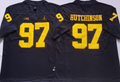 Men's Michigan Wolverines Aiden Hutchinson Navy Alumni Player Game Jersey
