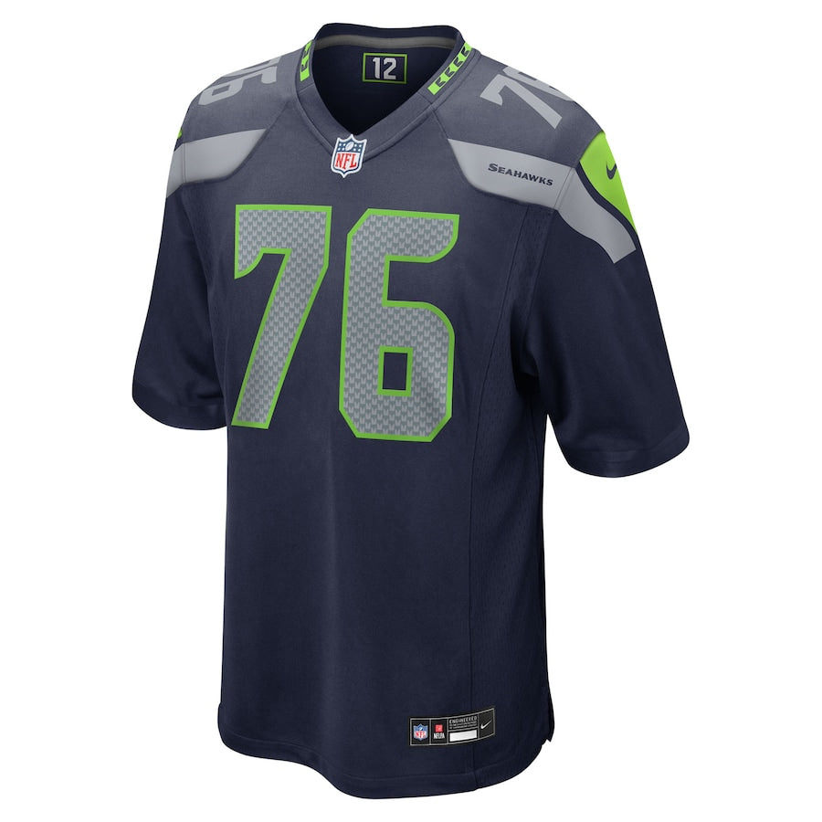 Seattle Seahawks Grey Zabel  College Navy 2025  Draft First Round Pick Game Jersey