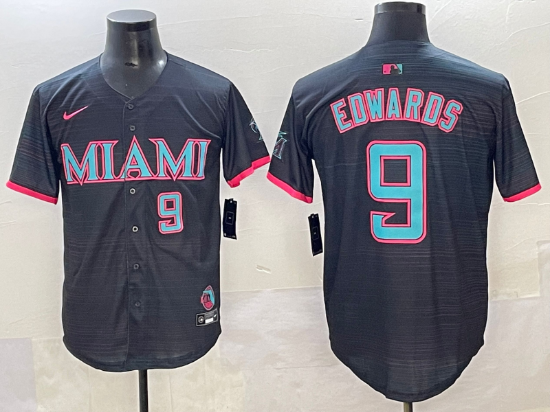 Men's Miami Marlins Xavier Edwards Black 2025 City Connect Limited Jersey