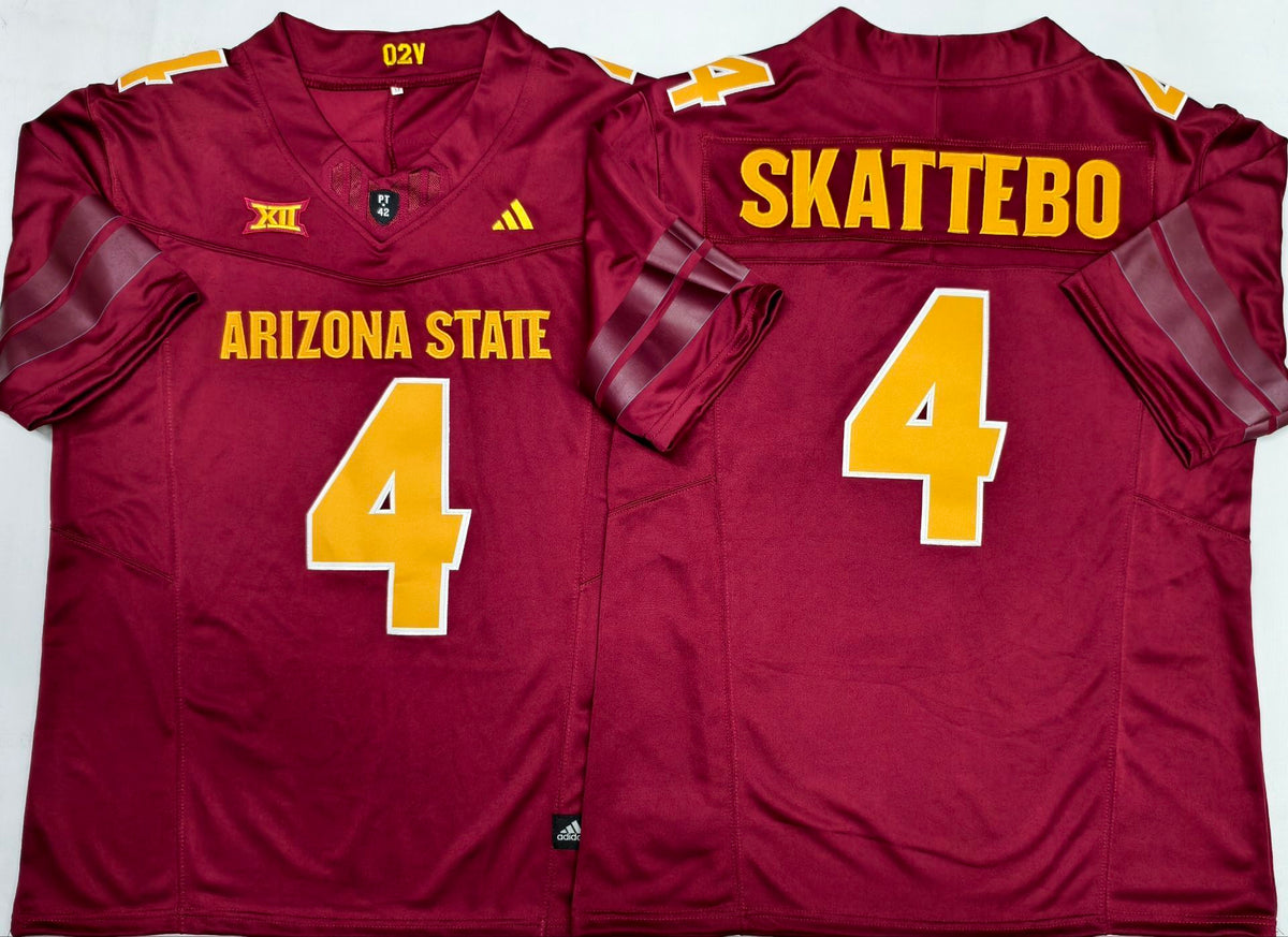 Men's Arizona State Sun Devils Cameron Skattebo Red Jersey