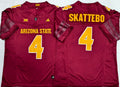 Men's Arizona State Sun Devils Cameron Skattebo #4 Red Jersey