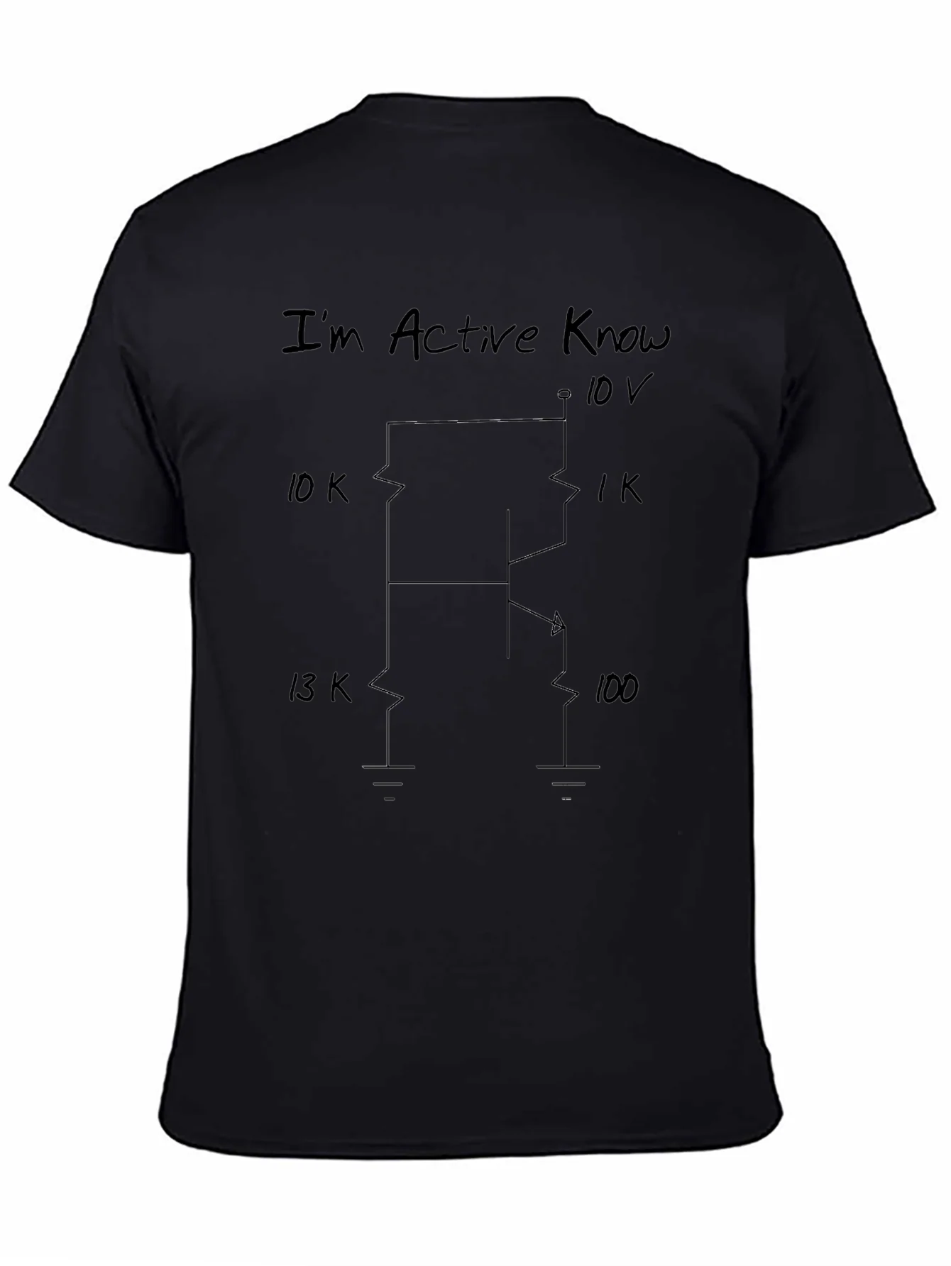 Im Active Know Funny Electronic Humor Graphic T-Shirt