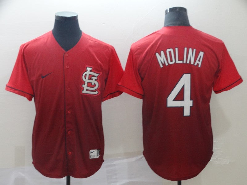 Men's St. Louis Cardinals Yadier Molina #4 Red Fashion Stitched Jersey1