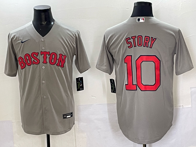 Men's Boston Red Sox Trevor Story Gray Limited Player Jersey