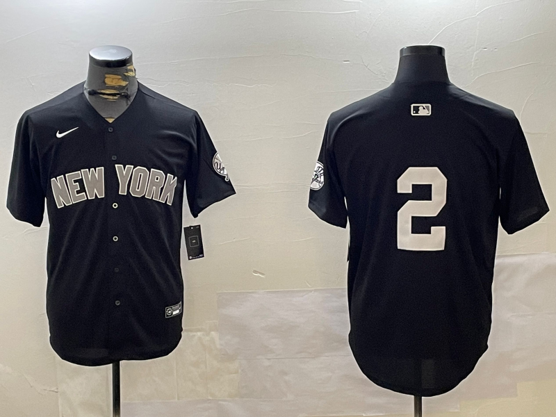 Men's New York Yankees Derek Jeter Black Game Jersey