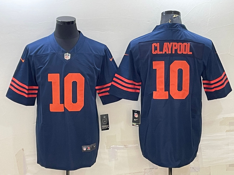 Men's Chicago Bears Chase Claypool Navy Player Jersey