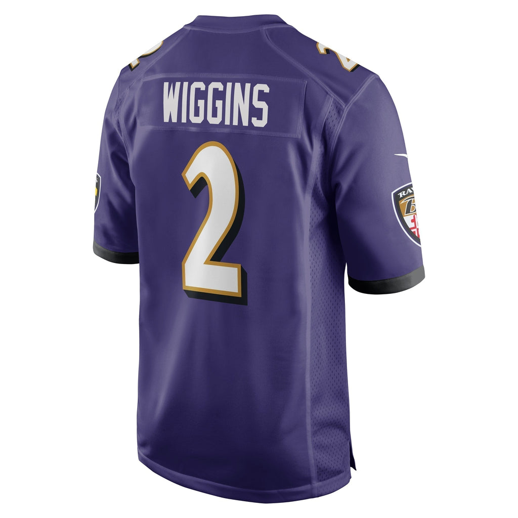 Nate Wiggins Baltimore Ravens  2024  Draft First Round Pick   Game Jersey - Purple