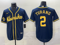 Men's Milwaukee Brewers Brice Turang #2 Navy Limited Player Jersey