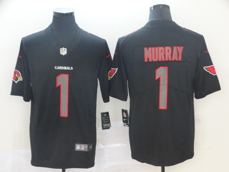 Men's Arizona Cardinals #1 Kyler Murray Black Team Game Jersey1