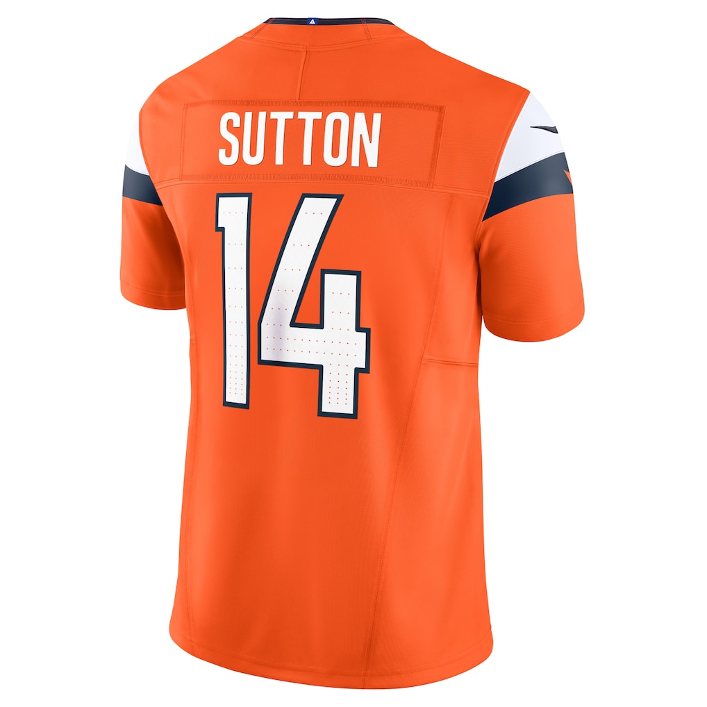 D.Broncos #14 Courtland Sutto Orange Mile High Collection Vapor F.U.S.E. Limited Jersey