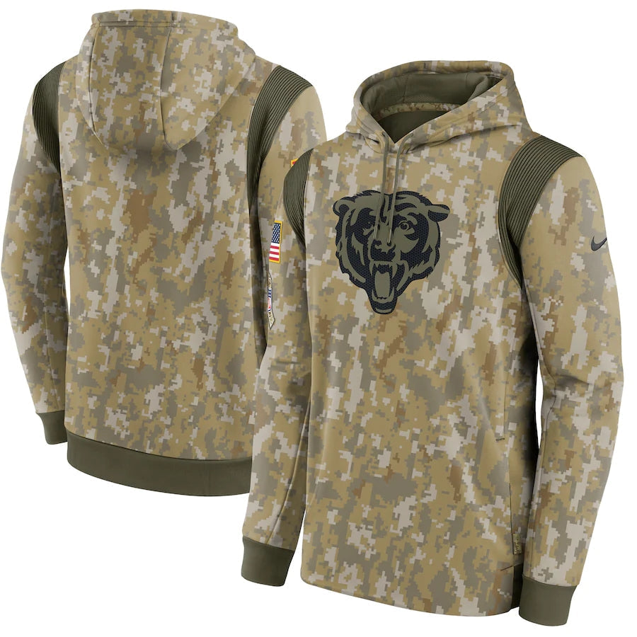 Men's Chicago Bears 2021 Salute to Service Hoodie Camouflage