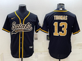 Men's New Orleans Saints Michael Thomas Black Game Jersey Joint Edition