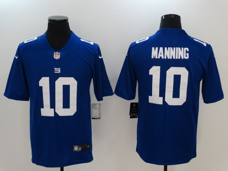 Men's New York Giants Eli Manning Blue Game Player Jersey
