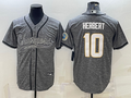 Men's Los Angeles Chargers Justin Herbert Gray Game Jersey Joint Edition