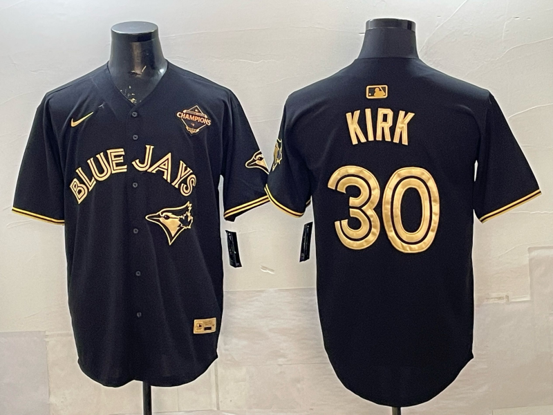 Men's Toronto Blue Jays Alejandro Kirk #30 Black Player Jersey