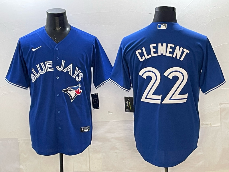 Men's Toronto Blue Jays Ernie Clement Rush Blue Replica Player Jersey