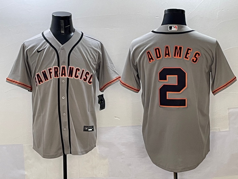 Men's San Francisco Giants Willy Adames Gray Replica Player Jersey