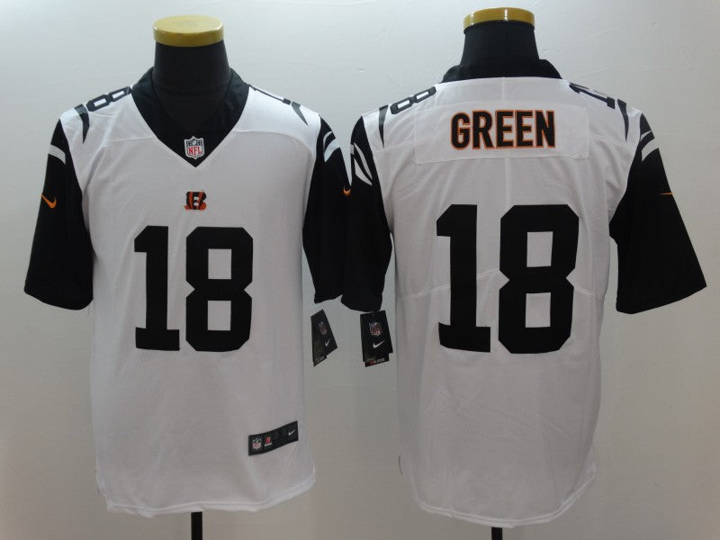 Men's Cincinnati Bengals A.J. Green #18 White Game Jersey1