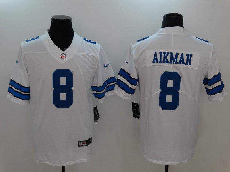 Men's Dallas Cowboys Troy Aikman #8 White Game Jersey1