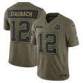 Men's Dallas Cowboys Roger Staubach  Olive 2025 Salute to Service Retired Limited Jersey