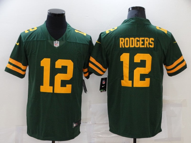 Men's Green Bay Packers Aaron Rodgers #12 Green Alternate Legend Player Jersey1