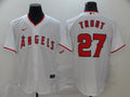 Men's Los Angeles Angels Mike Trout  White Sewn Baseball Jersey