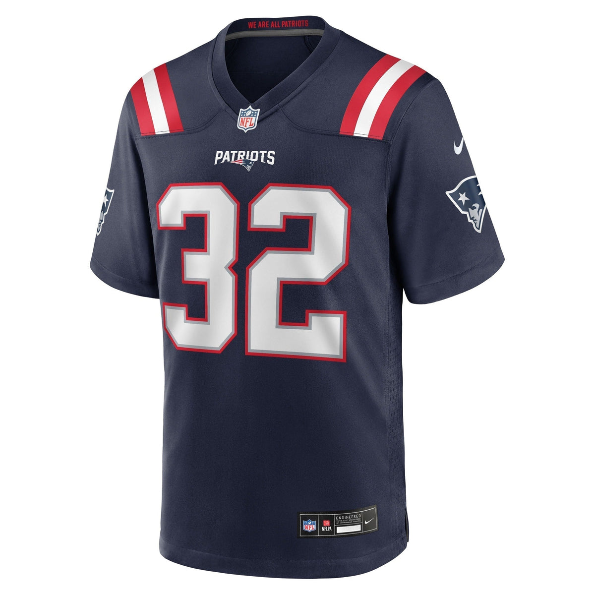 New England Patriots TreVeyon Henderson Navy 2025  Draft Game Jersey