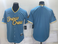 Men's Milwaukee Brewers Powder Blue 2022 City Connect Replica Blank Jersey1