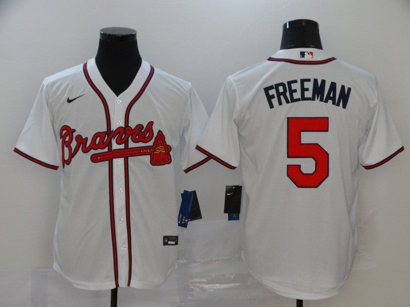 Men's Atlanta Braves Freedie Freeman #5  White Replica Player Jersey1