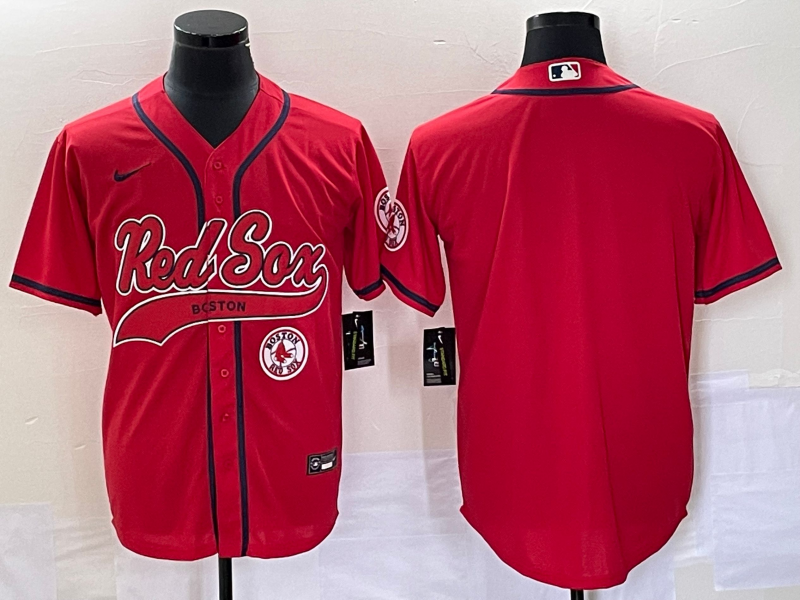 Men's Boston Red Sox Red Blank Jersey